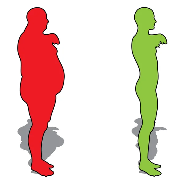 Overweight vs slim fit man