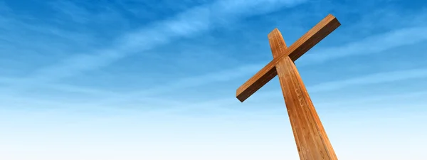 Conceptual wooden cross