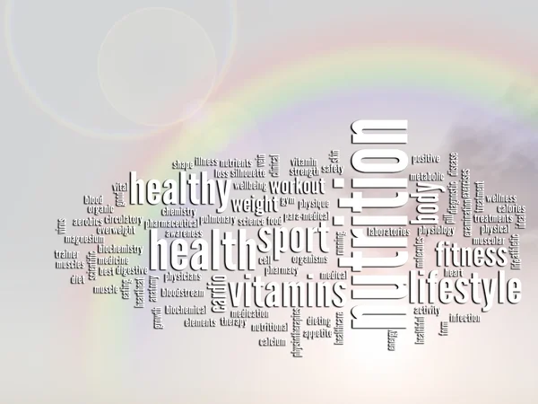 Health abstract word cloud