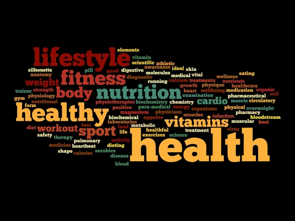 Abstract health word cloud
