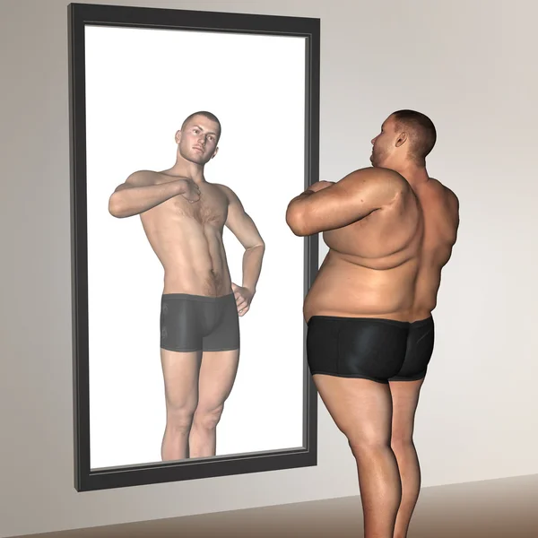 Overweight vs slim fit man