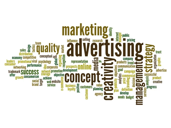 Abstract advertising word cloud