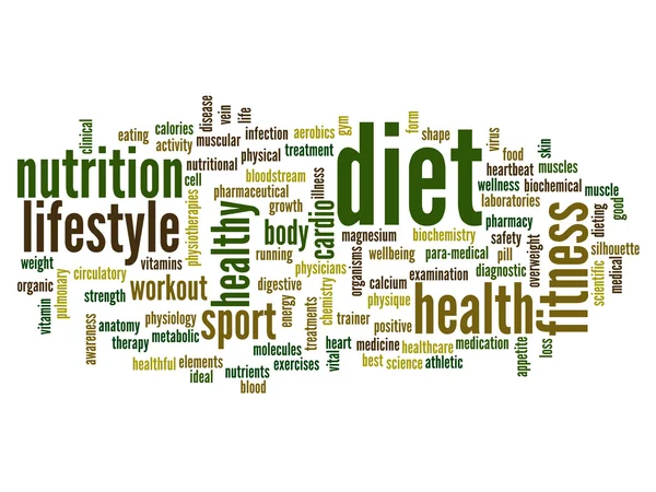 Diet and health word cloud