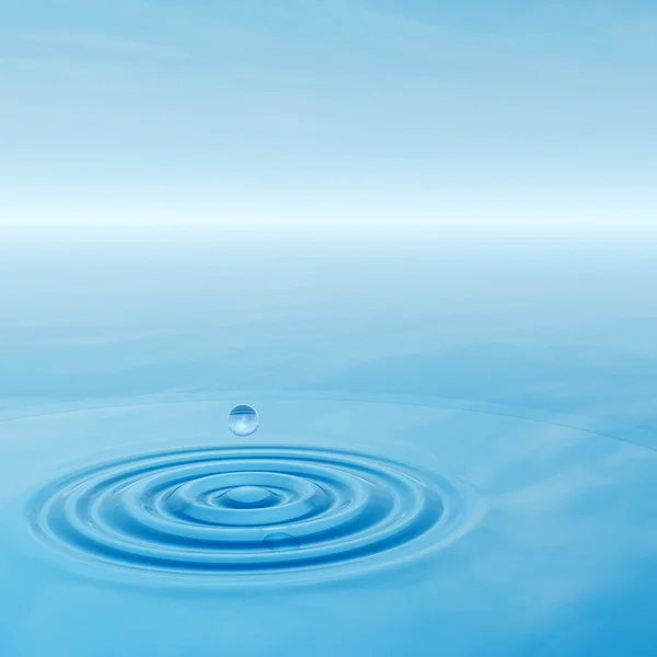 Liquid drop falling in water