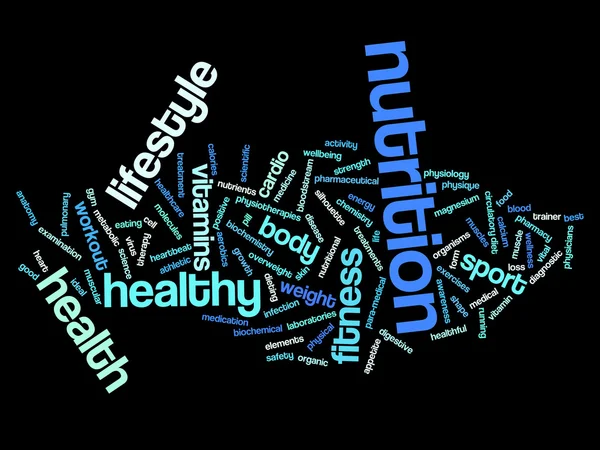 Health diet or sport word cloud