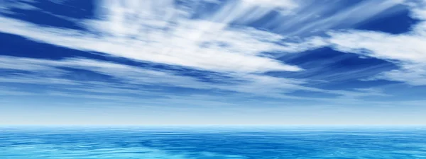 High resolution concept conceptual sea or ocean water waves and sky cloudscape exotic or paradise background banner