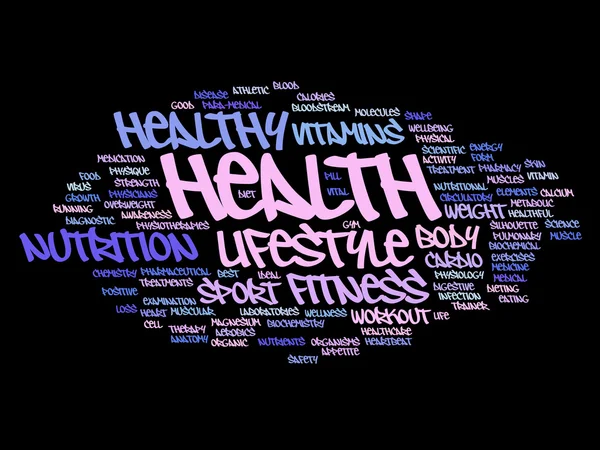 Health or sport word cloud