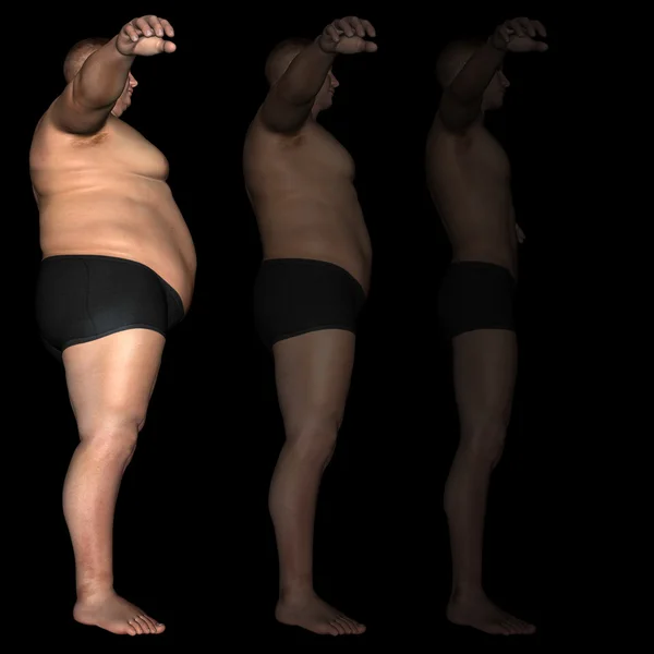 Fat vs slim fit man