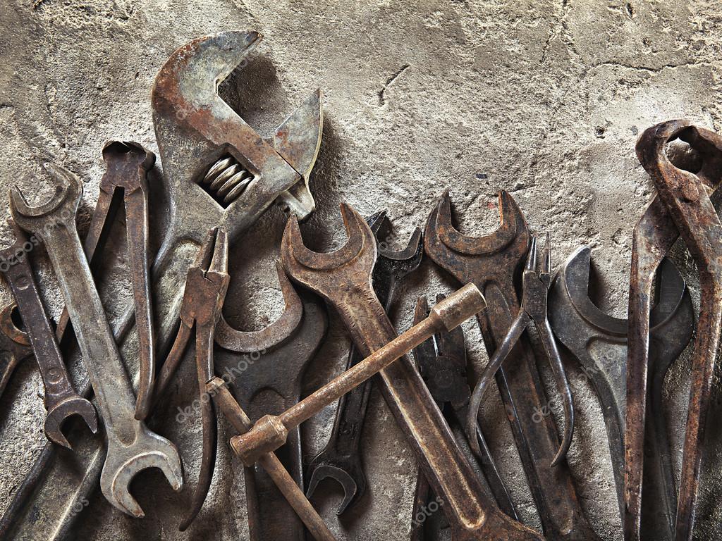 Set Of Old Dirty Tools In Vintage Style Stock Photo Plus69 67699531 set-of-old-dirty-tools-in-vintage-style-stock-photo-plus69-67699531