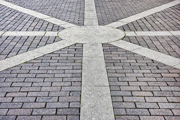 Pavement of concrete pavement tiles patterned