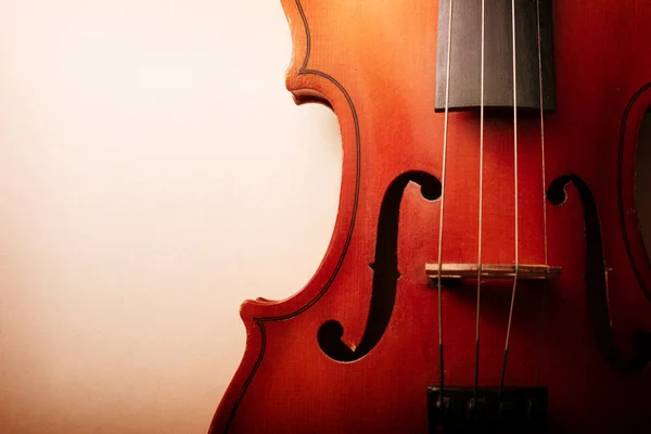 Close Up of Waist of Wooden Violin