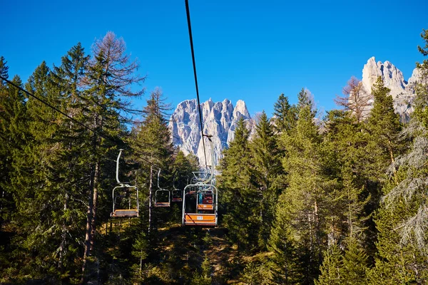 Beautiful view of ski lift among the woods
