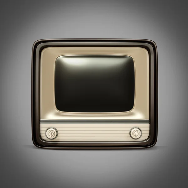 Retro TV / radio on a gray background