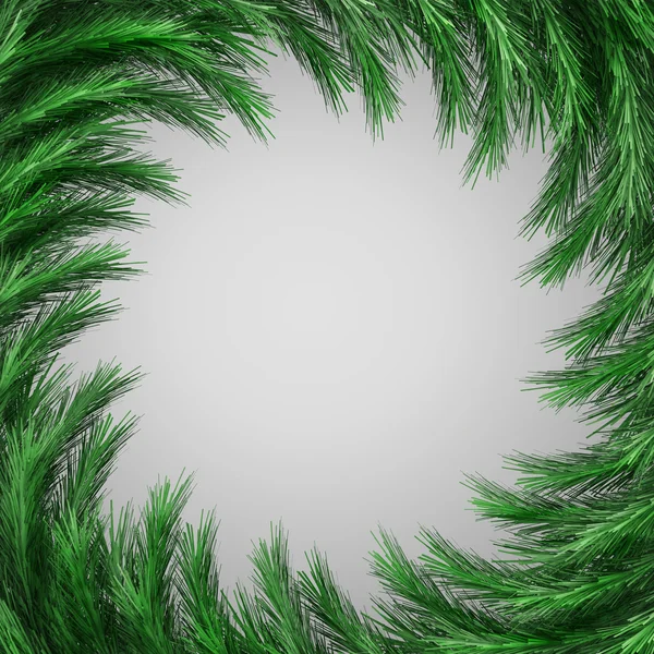 Christmas green  framework isolated on gray background
