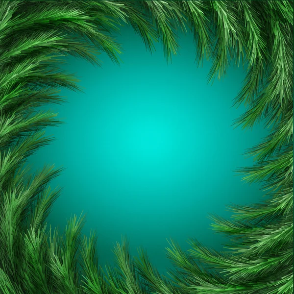 Christmas green  framework isolated on blue background