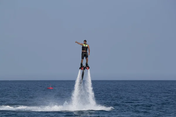 Unidentified Turkish man flyboarding