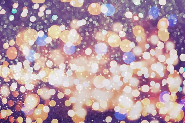 Festive Background With Natural Bokeh And Bright Golden Lights. Vintage Magic Background With Color