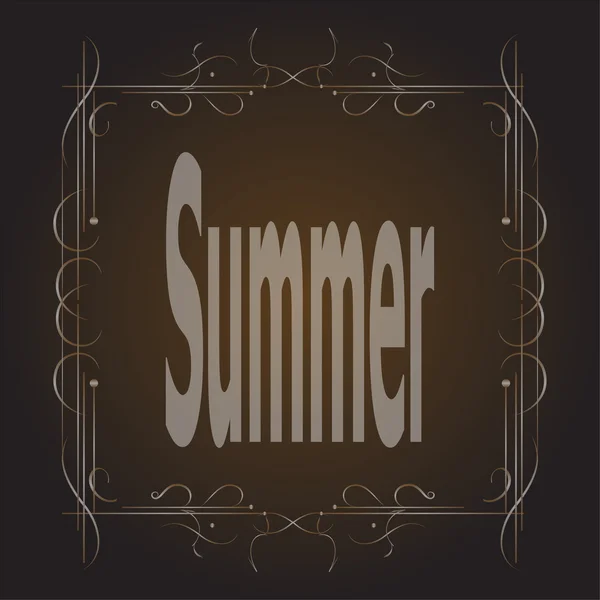 Elements for Summer calligraphic designs. Vintage ornaments. All for Summer holidays