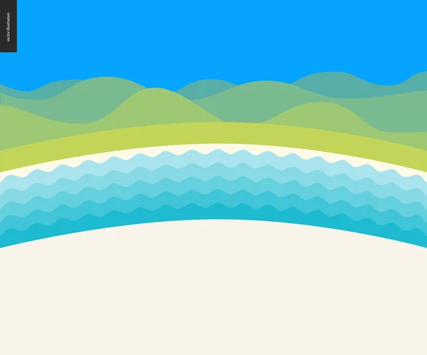 Summer beach landscape background