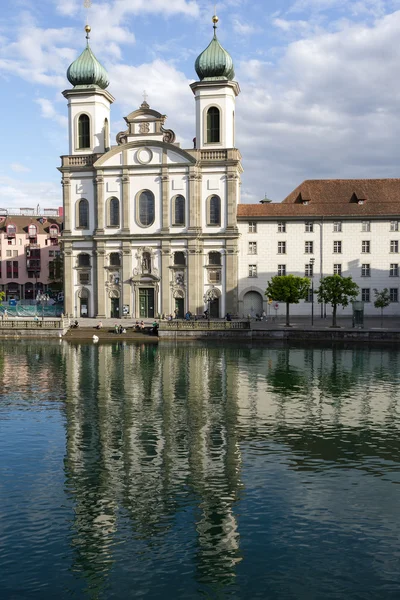 Lucerne, Jesuit church by the river Reuss