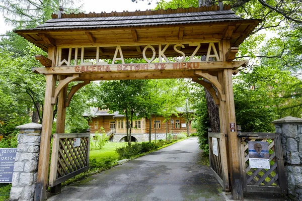 The entrance gate to Oksza property in Zakopane
