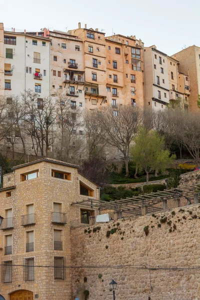 Typical houses along the precipice of the city of Cuenca, Spain