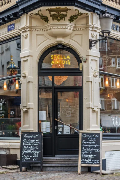 Belgian bar with a Stella Artois sign