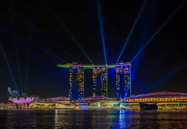 Light show at Singapore Marina Bay Sands