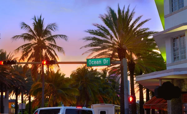 Miami South Beach sunset Ocean Drive Florida