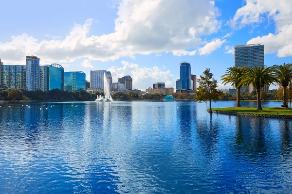 Orlando skyline fom lake Eola Florida US