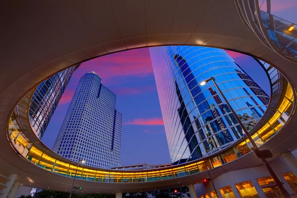 Houston Downtown sunset skyscrapers Texas