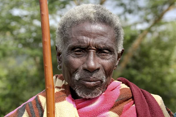 Portrait of the African old man.