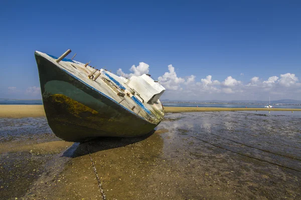 View of an old abandoned boat
