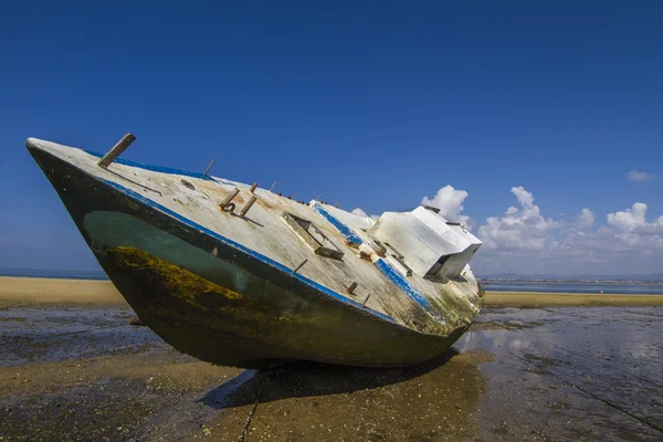 View of an old abandoned boat