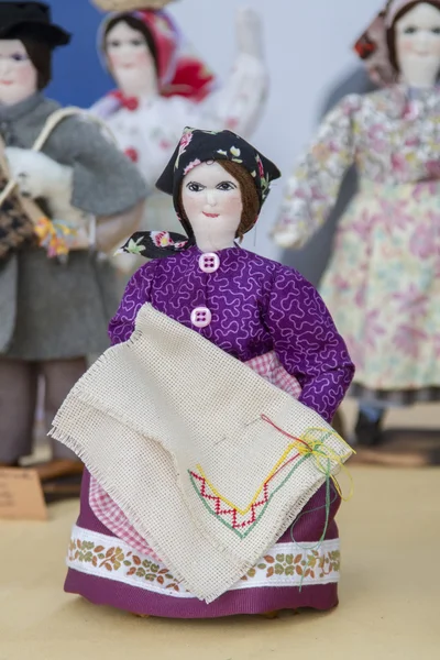Beautiful handmade crafted folk dolls of Portuguese culture