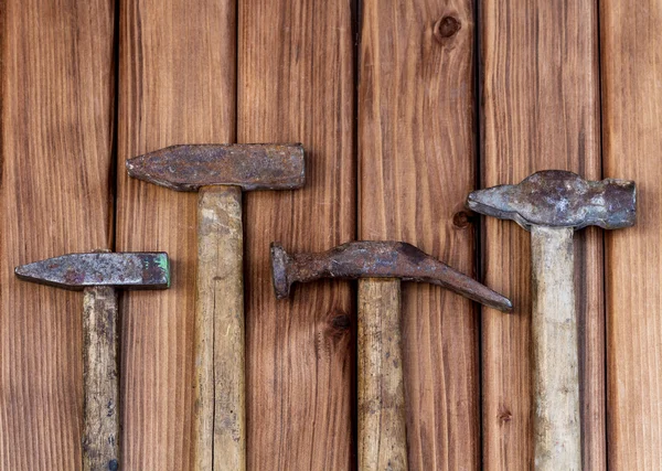 Old grungy shabby hammers