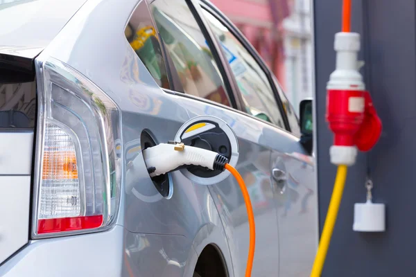 Electric Car in Charging Station.