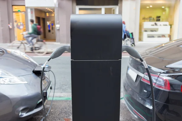 Electric Car in Charging Station.