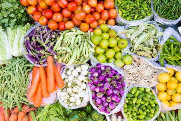 Fruits and vegetables at a farmers market