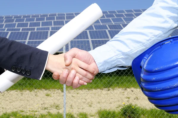 Solar panel handshake