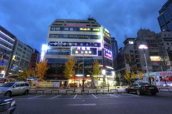 SUWON, KOREA - NOV 13, 2015: Street of Suwon city in Korea in th