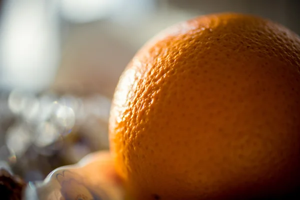 Macro shot of orange peel