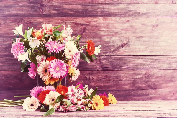 Vintage Rustic Background with Flowers