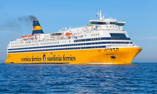 Mega Express ferry, big yellow passenger ship