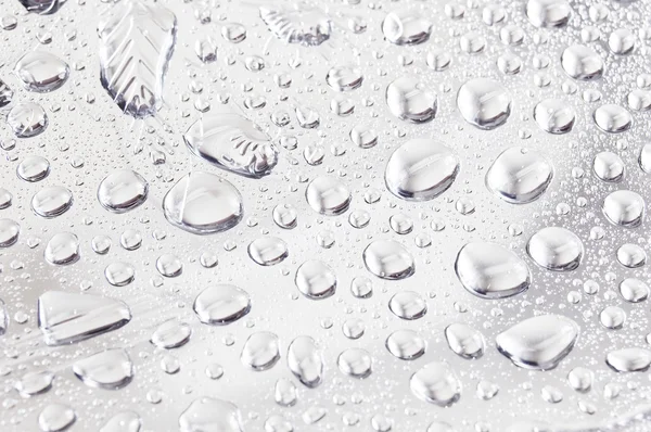 Water drops on metal background