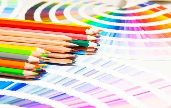 Color chart and pencils