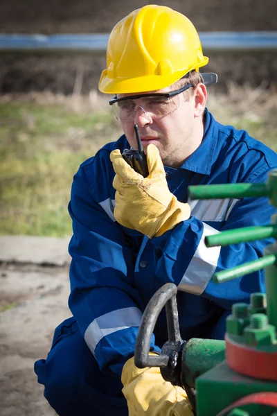 Worker on the oil field
