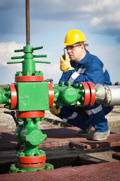 Worker on the oil field