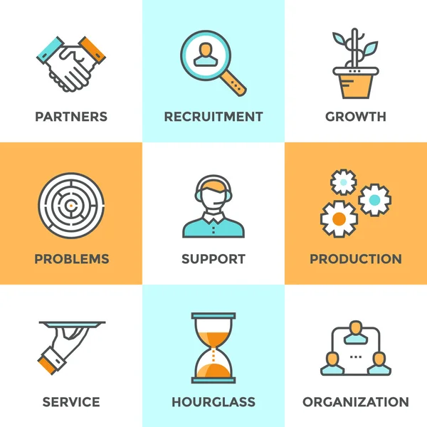 Cooperation and organization  icons