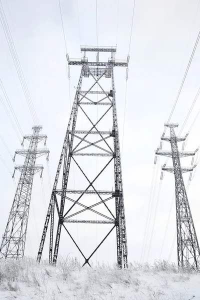 Electric power transmission lines.